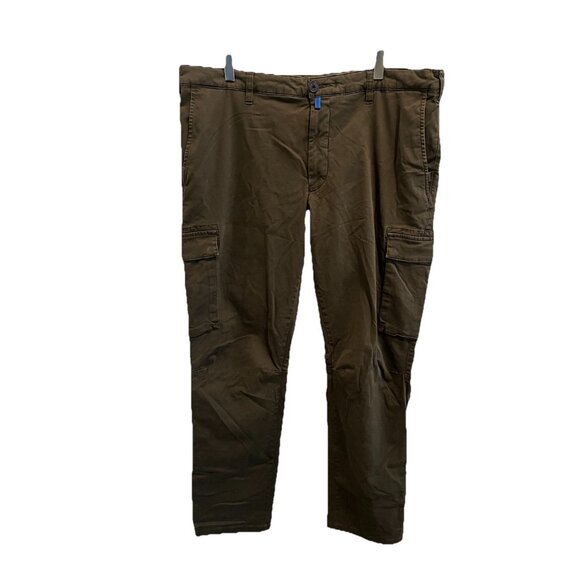 Meyer M5 Cotton Blend Cargo Casual Pants US Mens Size 40/32 Olive Green